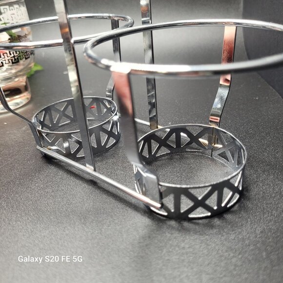 Vintage Libbey Condiment Set in Caddy With Lids Mid Century Design - Picture 12 of 16